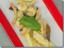 Tempura di gamberi e verdure