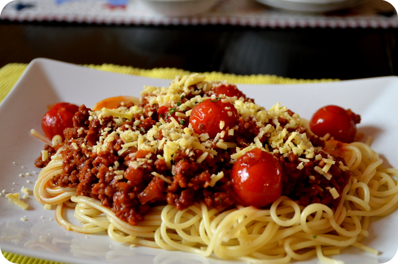 Vegane Bolognese mit Soja