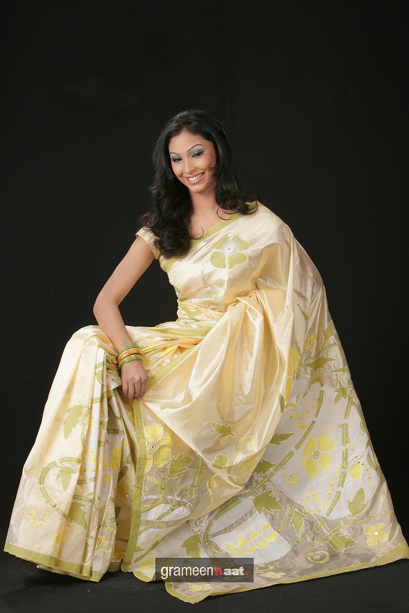 Light color Glossy saree