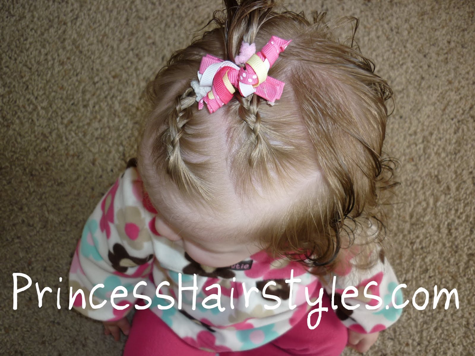 Image of French braid hairstyle for 8 month old