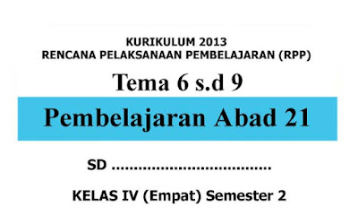  RPP Kelas 4 SD/MI K13 Abad 21 Semester 2