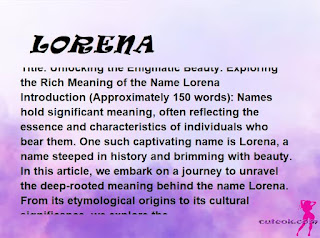 meaning of the name "LORENA"