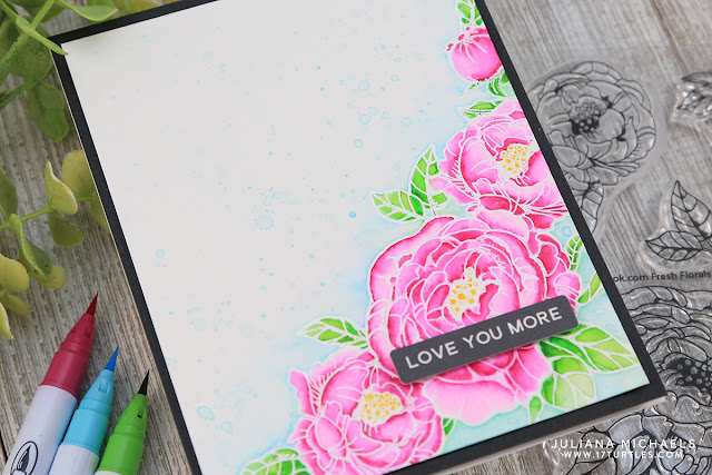 Love You More Card by Juliana Michaels featuring Scrapbook.com Fresh Florals and Berries Stamp Set