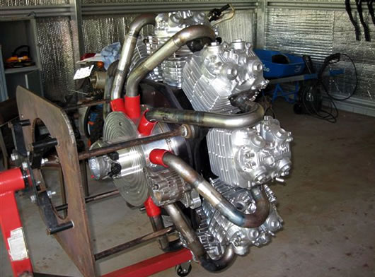motorcycle Honda XR600 9 Cylinder Radial Engine