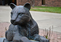 image of ocelot statue, Schoolcraft College