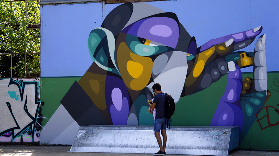 Square & Orchid - Bordeaux - les hangars à graffitis à Darwin (rive droite, fresque)