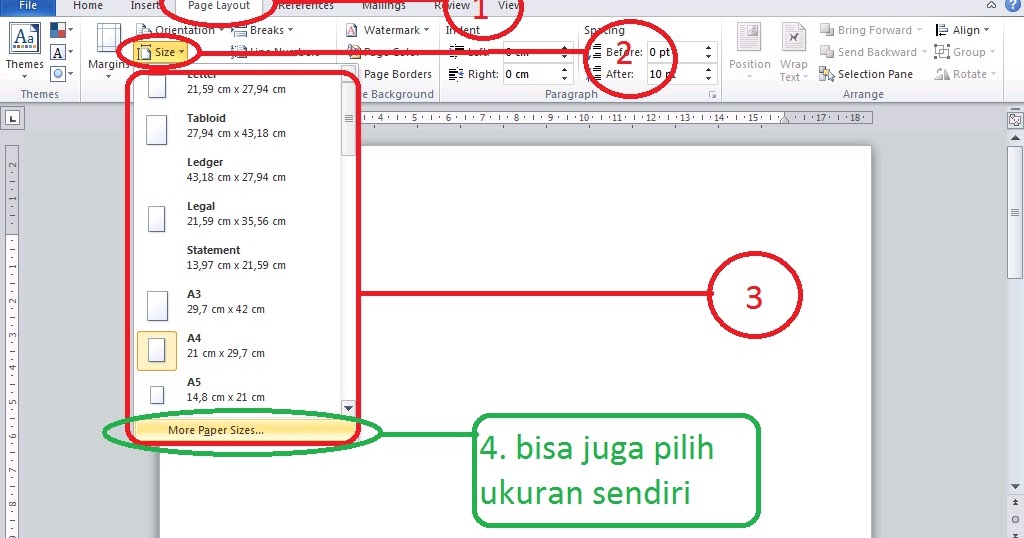 Mengatur Ukuran Kertas Microsoft Office Word - TIK Lebih Dekat