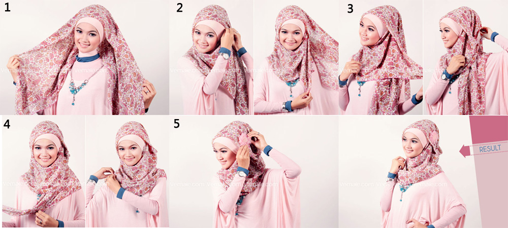 Tutorial Hijab Segi Empat Untuk Wajah Bulat  www.imgkid 