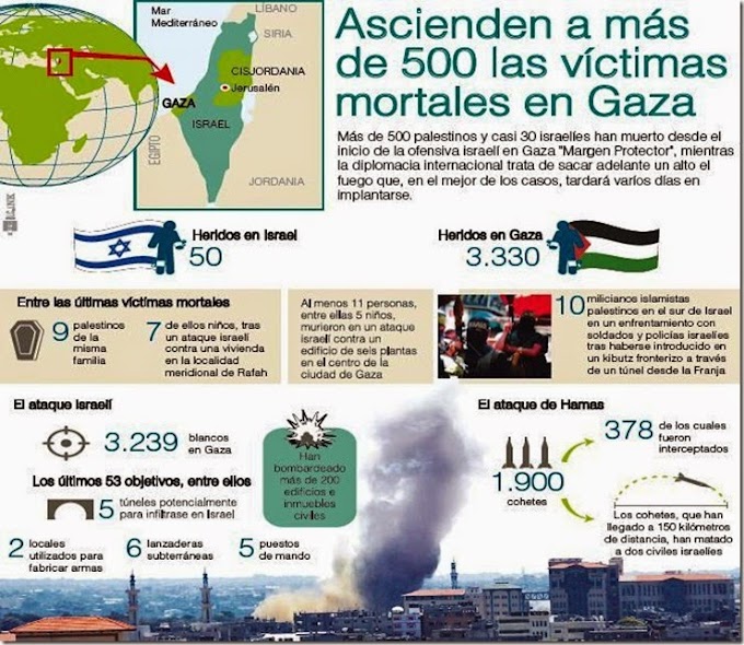 Franja de Gaza: Más de 550 muertes en 2 semanas de bombardeos