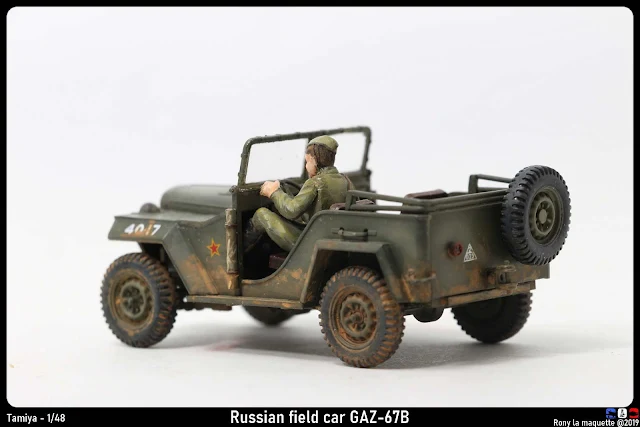 Russian field car Gaz-67B de Tamiya au 1/48.