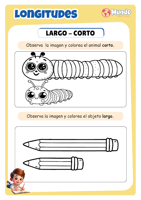 Longitudes - Fichas de Trabajo Inicial 3 Años