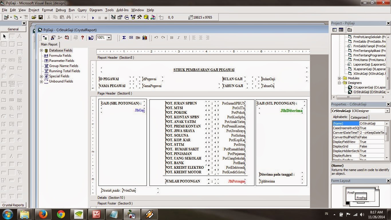 Source Code Program Penggajian PTPN (sederhana)  Contoh 