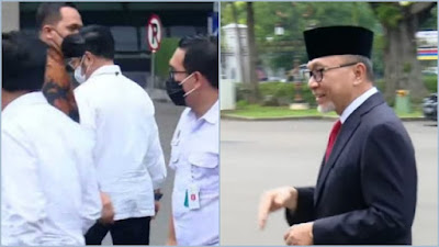  Zulhas Tiba Mengenakan Jas, SYL Cabut dari Istana