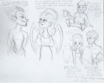 heaven, hell, angel, devil, imp, art