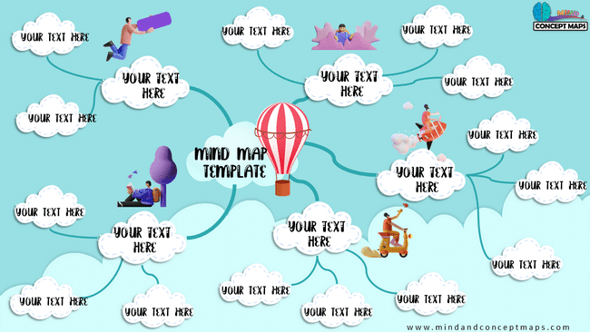 Cloud mind map ppt template
