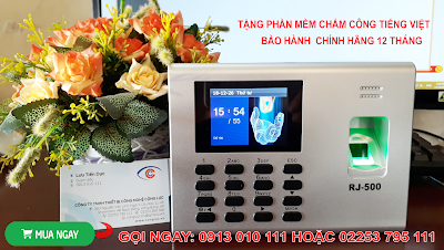 Lắp máy chấm công vân tay Ronald Jack rj500 giá rẻ