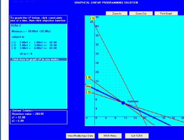 Alt: = "Tora software for Windows output screen"