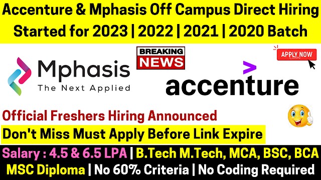 Accenture Started Off Campus Urgent Hiring 2023 As Associate Project Engineer Role