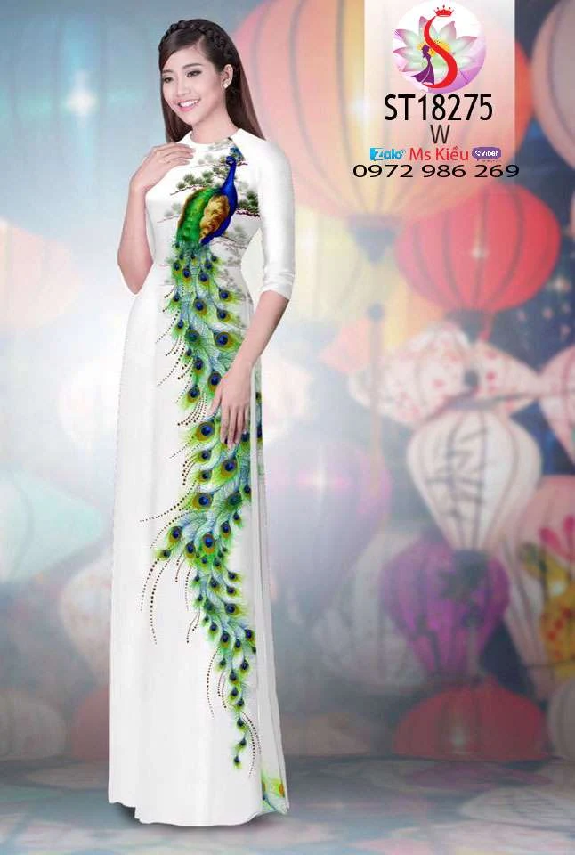 ÁO DÀI ĐẸP SANG TRỌNG 2019 DESIGN ÁO DÀI CHIM CÔNG