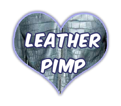Blue python leather leather pimp