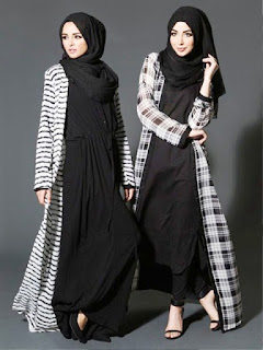 Contoh Trend Busana Muslim Monochrome Casual Yang Cantik