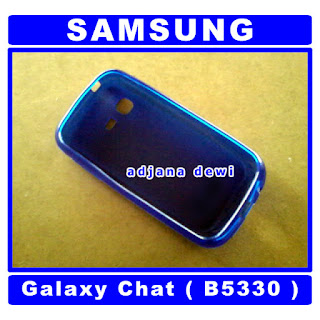 ( 1186 ) Jual Case Samsung Galaxy Chat B5330 Biru Silikon Soft Jelly Cover Aksesories Handphone