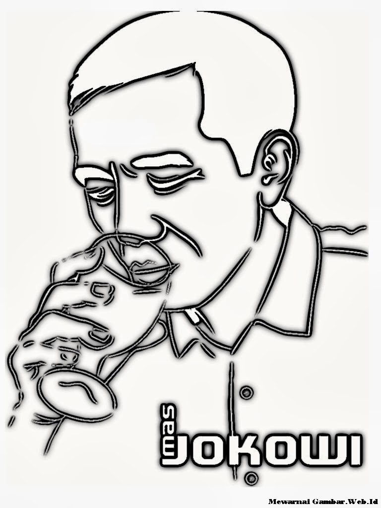 Mewarnai Gambar  Karikatur Jokowi Mewarnai Gambar 