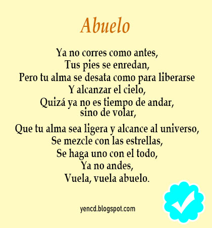 Poemas para abuelos y abuelitas, 【 !con mucho amor¡ 】 - YEN CD