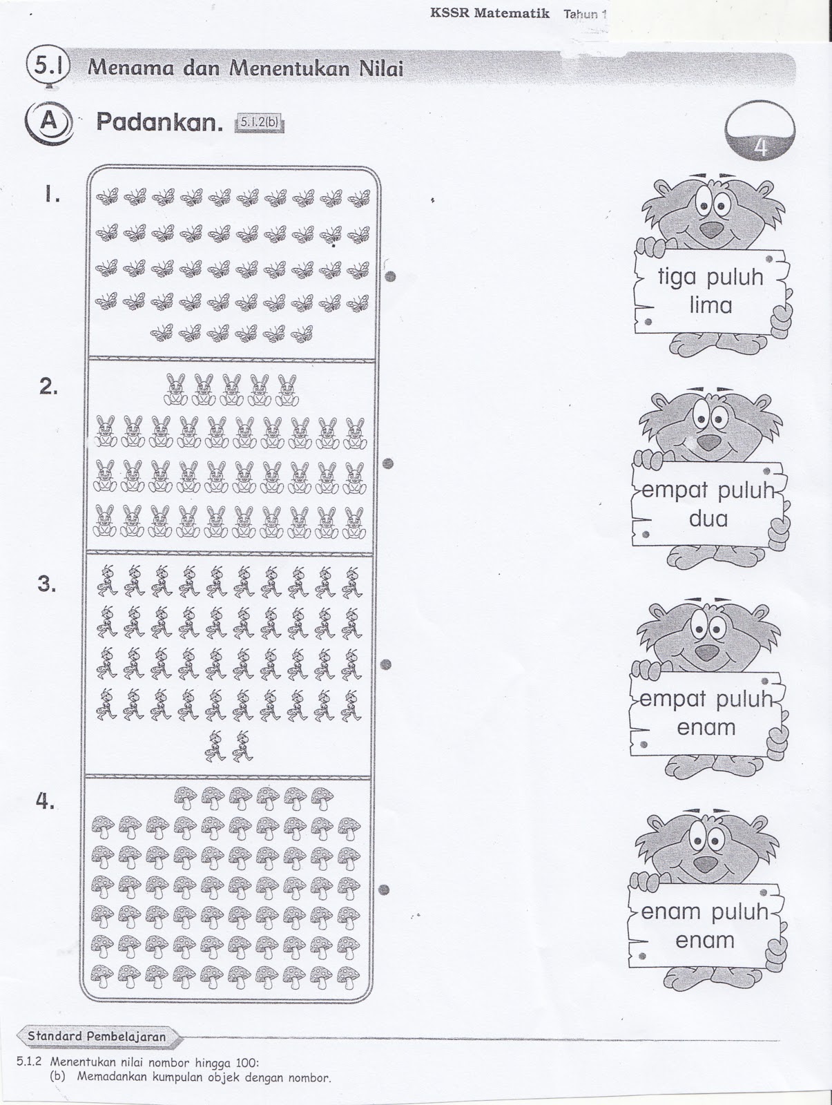 SUDUT MATEMATIK: Lembaran Kerja 2 ( Nombor Bulat Hingga 1000 )