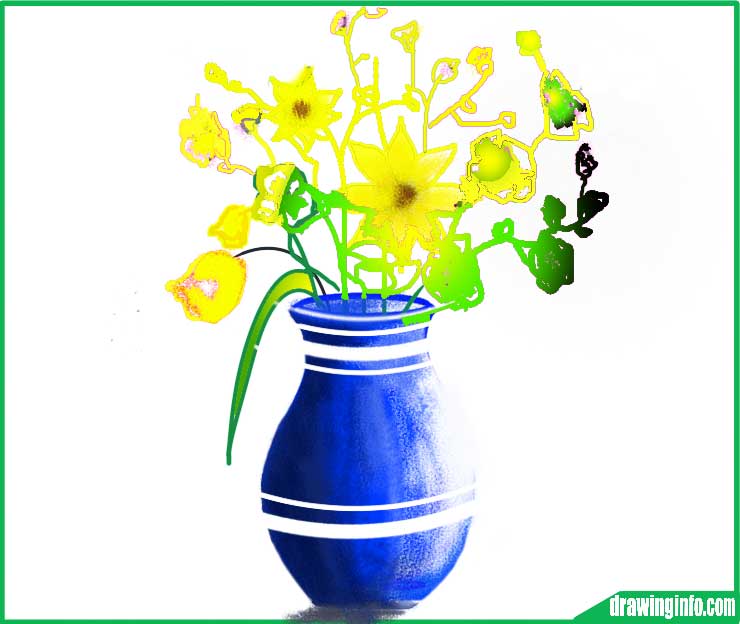 Pencil Sketch Flower Vase Drawing Designs - Geraldin hocisneiros