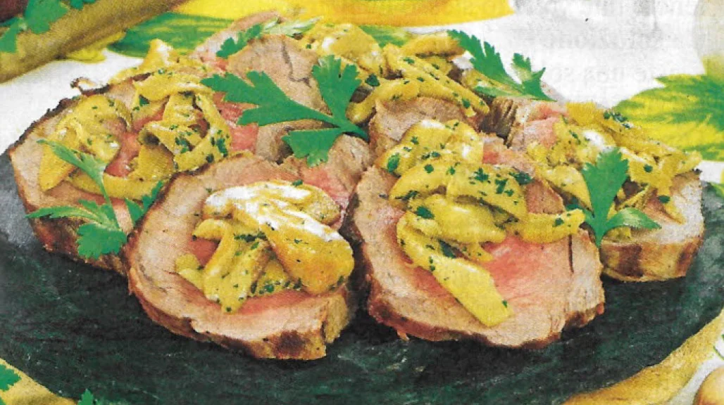 Tagliata di manzo ai funghi porcini