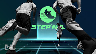 People running wearing virtual NFT Sneakers of STEPN