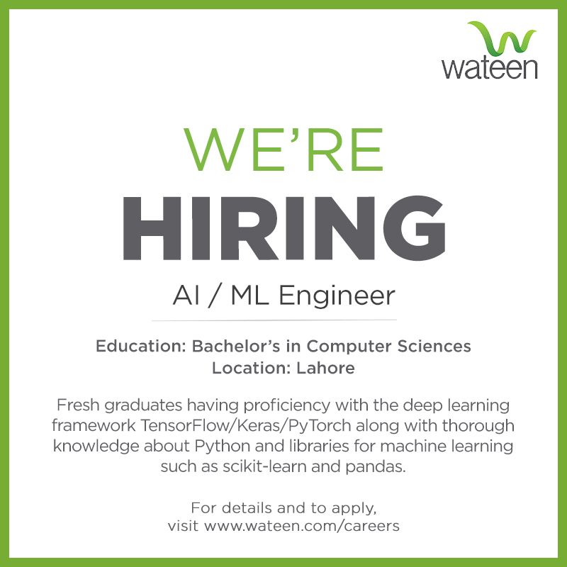 Wateen Telecom Limited Jobs For AI/ML Engineer