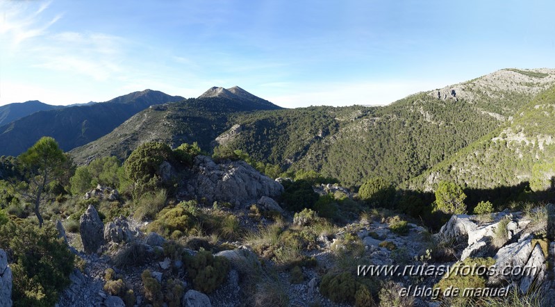 Alcazaba - Torrecilla - Pinsapar de la Yedra desde la Majá de Paco Aguera