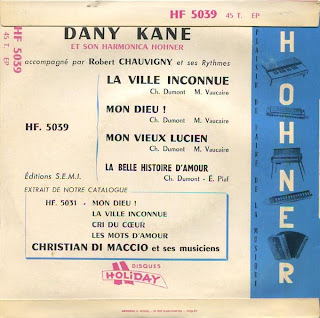 Dany Kane avec Robert Chauvigny - Dany Kane - France - 1961 - Back