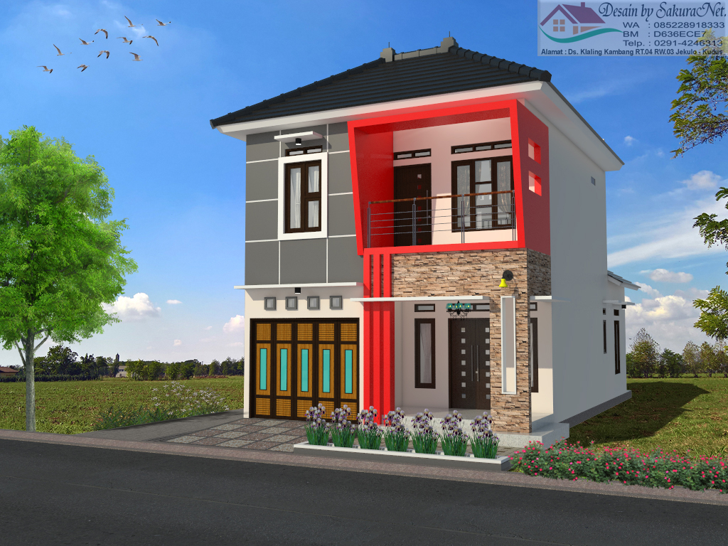 Desain 3D Rumah By SakuraNet Desain Rumah Minimalis L2 7x12