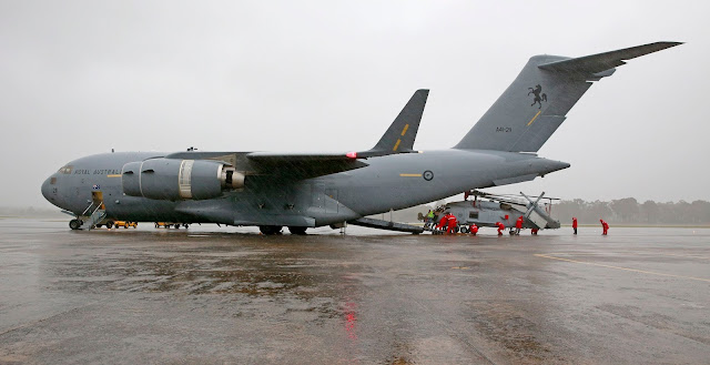 Lockheed Martin/Sikorsky MH-60R While Unloading From Boeing C-17