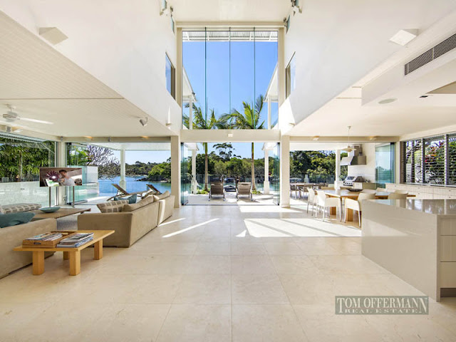 Photo of house interiors as seen from the entrance to the terrace