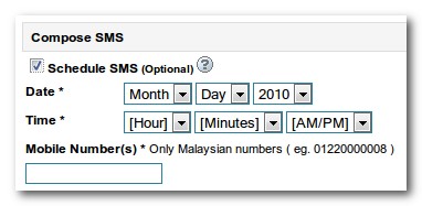 schedule sms