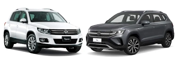 Volkswagen Taos x Tiguan - comparativo