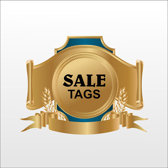 Golden Sale Tags Vector Coreldraw Design Cdr File Free Download