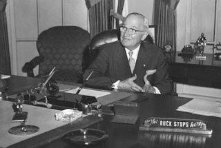 Harry Truman says 'The Buck Stops Here'