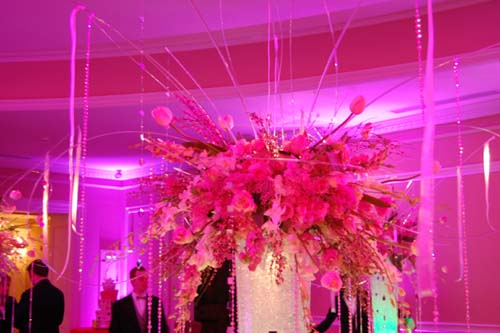 pink flower wedding centerpieces