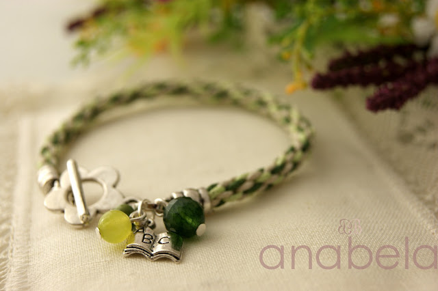 Pulsera kumihimo verde