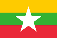 Logo Gambar Bendera Negara Myanmar PNG JPG ukuran 200 px