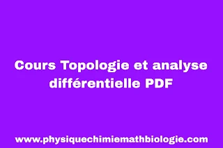 Cours Topologie et analyse différentielle PDF