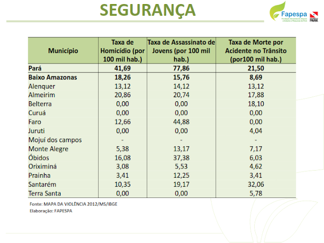 DIAGNÓSTICO SOCIOECONÔMICO E AMBIENTAL DA REGIÃO DE INTEGRAÇÃO DO BAIXO AMAZONAS – 2016 – 2019 – PARÁ – BRASIL.