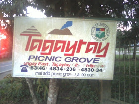 Picnic Grove Tagaytay signboard