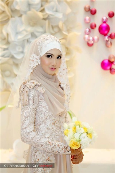 model gaun pengantin muslimah terbaru dan syar'i