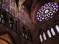 Rosetón de la Catedral de León desde el interior